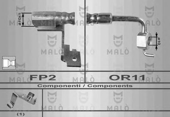 MALÒ 8579 Тормозной шланг для FORD (Форд) MALÒ 8579 Тормозной шланг для FORD (Форд)