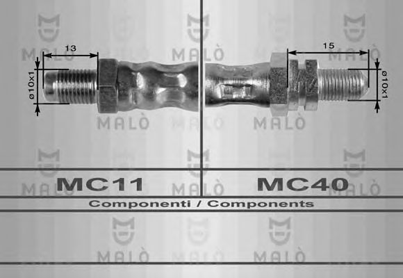 MALÒ 8600 Тормозной шланг для FORD (Форд) MALÒ 8600 Тормозной шланг для FORD (Форд)