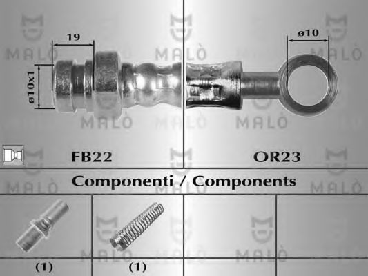 MALÒ 8694 Тормозной шланг для MITSUBISHI (Митсубиши/митсубиси) MALÒ 8694 Тормозной шланг для MITSUBISHI (Митсубиши/митсубиси)