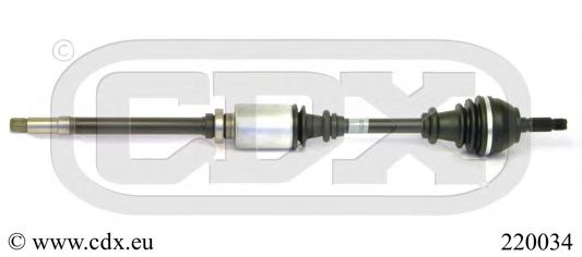 CDX 220034 Приводной вал для PEUGEOT 205 I (Пежо 205 и) CDX 220034 Приводной вал для PEUGEOT 205 I (Пежо 205 и)