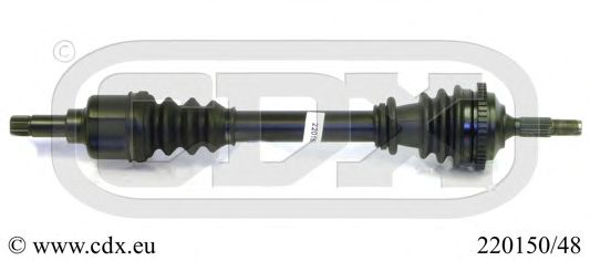 CDX 220150/48 Приводной вал для PEUGEOT 206 (Пежо 206) CDX 220150/48 Приводной вал для PEUGEOT 206 (Пежо 206)