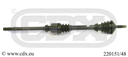 CDX 220151/48 Приводной вал для PEUGEOT 206 (Пежо 206) CDX 220151/48 Приводной вал для PEUGEOT 206 (Пежо 206)