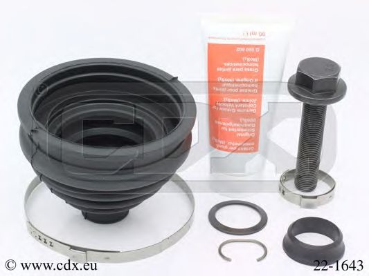 CDX 22-1643 Комплект пылника, приводной вал для AUDI V8 (Ауди V8) CDX 22-1643 Комплект пылника, приводной вал для AUDI V8 (Ауди V8)