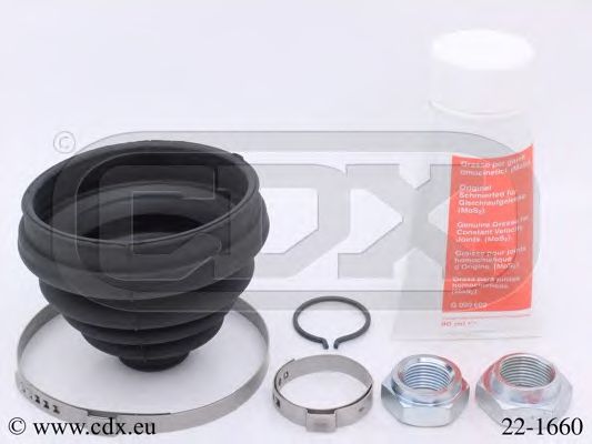 CDX 22-1660 Комплект пылника, приводной вал для AUDI 100 (Ауди 100) CDX 22-1660 Комплект пылника, приводной вал для AUDI 100 (Ауди 100)