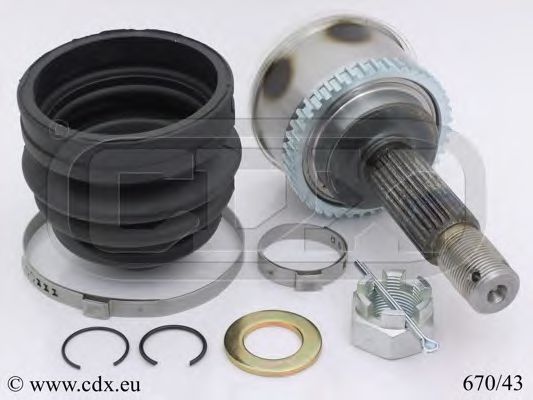 CDX 670/43 Шарнирный комплект, приводной вал 