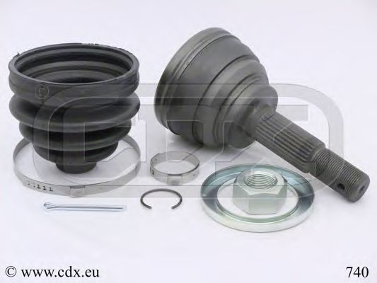 CDX 740 Шарнирный комплект, приводной вал для NISSAN (Ниссан) CDX 740 Шарнирный комплект, приводной вал для NISSAN (Ниссан)