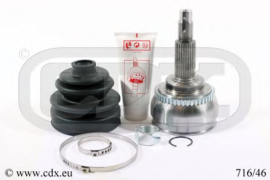 CDX 716/46 Шарнирный комплект, приводной вал для NISSAN (Ниссан) CDX 716/46 Шарнирный комплект, приводной вал для NISSAN (Ниссан)