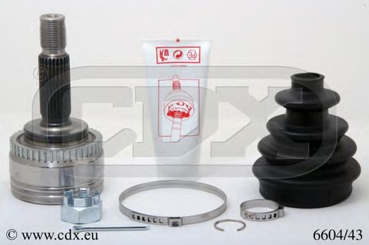 CDX 6604/43 Шарнирный комплект, приводной вал 