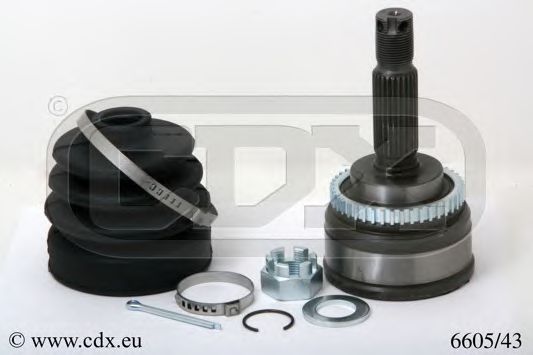 CDX 6605/43 Шарнирный комплект, приводной вал 
