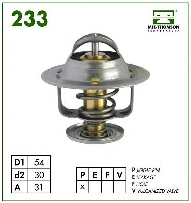 MTE-THOMSON 233.82 Термостат, охлаждающая жидкость для FIAT (Фиат) MTE-THOMSON 233.82 Термостат, охлаждающая жидкость для FIAT (Фиат)