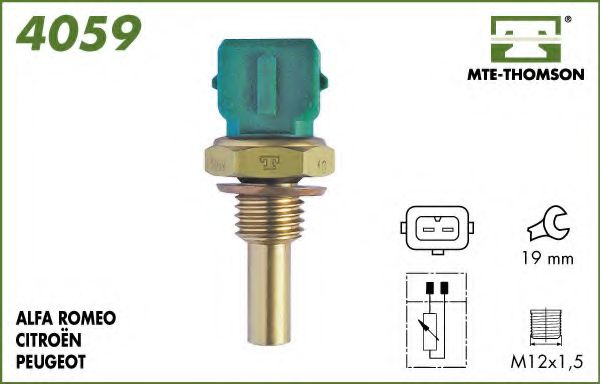 MTE-THOMSON 4059 Датчик, температура охлаждающей жидкости; Датчик, температура охлаждающей жидкости; Датчик, температура охлаждающей жидкости для PEUGEOT PARTNER (Пежо Партнер) MTE-THOMSON 4059 Датчик, температура охлаждающей жидкости; Датчик, температура охлаждающей жидкости; Датчик, температура охлаждающей жидкости для PEUGEOT PARTNER (Пежо Партнер)