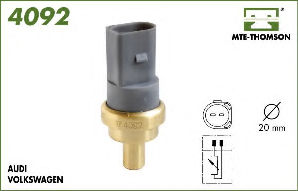 MTE-THOMSON 4092 Датчик, температура охлаждающей жидкости для AUDI TT (Ауди Тт) MTE-THOMSON 4092 Датчик, температура охлаждающей жидкости для AUDI TT (Ауди Тт)