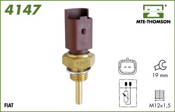 MTE-THOMSON 4147 Датчик, температура охлаждающей жидкости для FIAT 500 (Фиат 500) MTE-THOMSON 4147 Датчик, температура охлаждающей жидкости для FIAT 500 (Фиат 500)