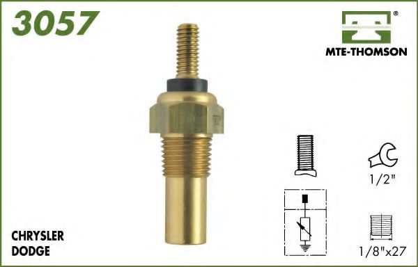 MTE-THOMSON 3057 Датчик, температура охлаждающей жидкости; Датчик, температура охлаждающей жидкости; Датчик, температура охлаждающей жидкости для FORD (Форд) MTE-THOMSON 3057 Датчик, температура охлаждающей жидкости; Датчик, температура охлаждающей жидкости; Датчик, температура охлаждающей жидкости для FORD (Форд)