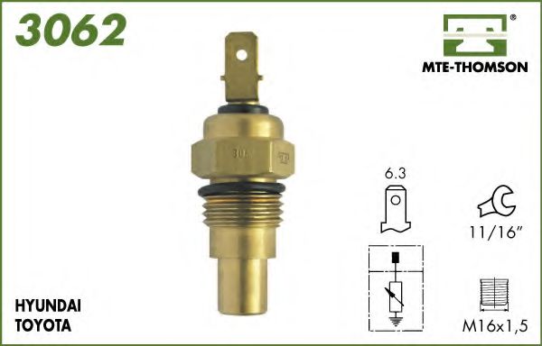 MTE-THOMSON 3062 Датчик, температура охлаждающей жидкости; Датчик, температура охлаждающей жидкости; Датчик, температура охлаждающей жидкости для DAIHATSU FOURTRAK (Дайхатсу Фоуртрак) MTE-THOMSON 3062 Датчик, температура охлаждающей жидкости; Датчик, температура охлаждающей жидкости; Датчик, температура охлаждающей жидкости для DAIHATSU FOURTRAK (Дайхатсу Фоуртрак)
