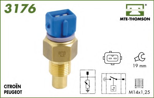 MTE-THOMSON 3176 Датчик, температура охлаждающей жидкости для PEUGEOT PARTNER (Пежо Партнер) MTE-THOMSON 3176 Датчик, температура охлаждающей жидкости для PEUGEOT PARTNER (Пежо Партнер)