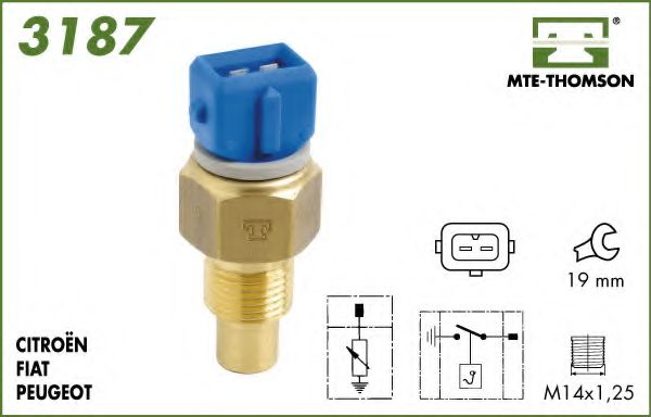 MTE-THOMSON 3187 Датчик, температура охлаждающей жидкости для PEUGEOT PARTNER (Пежо Партнер) MTE-THOMSON 3187 Датчик, температура охлаждающей жидкости для PEUGEOT PARTNER (Пежо Партнер)