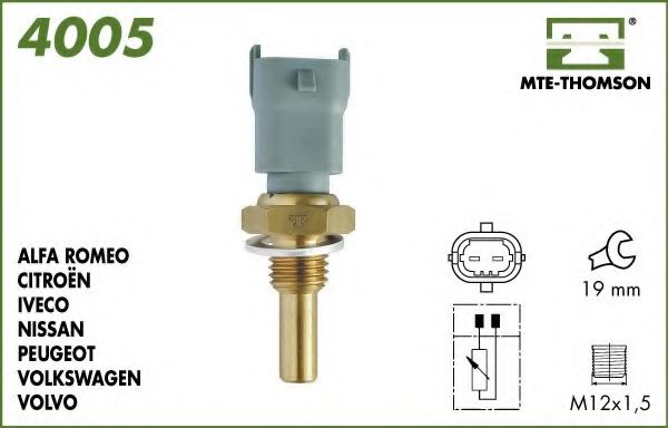 MTE-THOMSON 4005 Датчик, температура охлаждающей жидкости Z 14 XEP для CHEVROLET CAPTIVA (Шевроле Каптива) MTE-THOMSON 4005 Датчик, температура охлаждающей жидкости Z 14 XEP для CHEVROLET CAPTIVA (Шевроле Каптива)