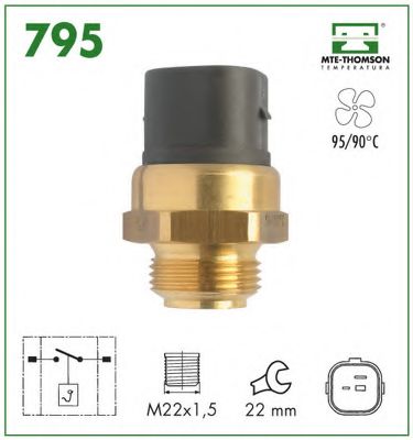 MTE-THOMSON 795 Термовыключатель, вентилятор радиатора для AUDI (Ауди) MTE-THOMSON 795 Термовыключатель, вентилятор радиатора для AUDI (Ауди)