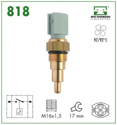 MTE-THOMSON 818 Термовыключатель, вентилятор радиатора для MAZDA CAPELLA V (Мазда Cапэлла v) MTE-THOMSON 818 Термовыключатель, вентилятор радиатора для MAZDA CAPELLA V (Мазда Cапэлла v)