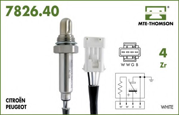 MTE-THOMSON 7826.40.040 Лямбда-зонд для PEUGEOT 207 (Пежо 207) MTE-THOMSON 7826.40.040 Лямбда-зонд для PEUGEOT 207 (Пежо 207)