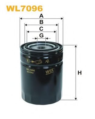 WIX FILTERS WL7096 Масляный фильтр для LAND-ROVER (Ланд-ровер) WIX FILTERS WL7096 Масляный фильтр для LAND-ROVER (Ланд-ровер)