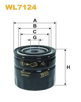 WIX FILTERS WL7124 Масляный фильтр; Масляный фильтр, ступенчатая коробка передач для VOLVO S40 I (Вольво С40 и) WIX FILTERS WL7124 Масляный фильтр; Масляный фильтр, ступенчатая коробка передач для VOLVO S40 I (Вольво С40 и)