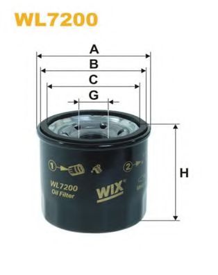 WIX FILTERS WL7200 Масляный фильтр для SUBARU (Субару) WIX FILTERS WL7200 Масляный фильтр для SUBARU (Субару)