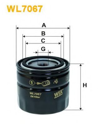 WIX FILTERS WL7067 Масляный фильтр для FIAT STRADA II (Фиат Страда 2) WIX FILTERS WL7067 Масляный фильтр для FIAT STRADA II (Фиат Страда 2)