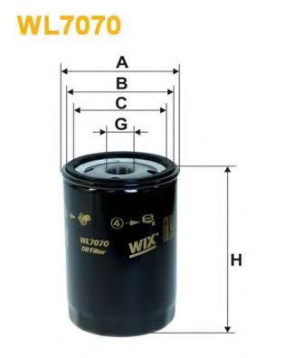 WIX FILTERS WL7070 Масляный фильтр для VOLKSWAGEN (Фольксваген) WIX FILTERS WL7070 Масляный фильтр для VOLKSWAGEN (Фольксваген)