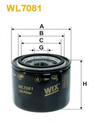 WIX FILTERS WL7081 Масляный фильтр для MITSUBISHI ETERNA III (Митсубиши/митсубиси Этэрна 3) WIX FILTERS WL7081 Масляный фильтр для MITSUBISHI ETERNA III (Митсубиши/митсубиси Этэрна 3)