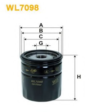 WIX FILTERS WL7098 Масляный фильтр для ROVER (Ровер) WIX FILTERS WL7098 Масляный фильтр для ROVER (Ровер)