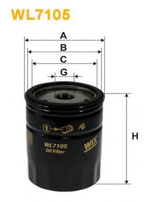WIX FILTERS WL7105 Масляный фильтр для BMW 3 (Бмв 3) WIX FILTERS WL7105 Масляный фильтр для BMW 3 (Бмв 3)
