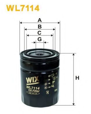 WIX FILTERS WL7114 Масляный фильтр для NISSAN PATROL IV (Ниссан Патрол 4) WIX FILTERS WL7114 Масляный фильтр для NISSAN PATROL IV (Ниссан Патрол 4)