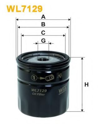 WIX FILTERS WL7129 Масляный фильтр для OPEL TIGRA (Опель Тигра) WIX FILTERS WL7129 Масляный фильтр для OPEL TIGRA (Опель Тигра)