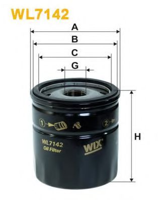 WIX FILTERS WL7142 Масляный фильтр для ROVER (Ровер) WIX FILTERS WL7142 Масляный фильтр для ROVER (Ровер)