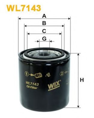WIX FILTERS WL7143 Масляный фильтр для DAIHATSU FOURTRAK (Дайхатсу Фоуртрак) WIX FILTERS WL7143 Масляный фильтр для DAIHATSU FOURTRAK (Дайхатсу Фоуртрак)