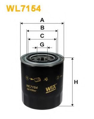 WIX FILTERS WL7154 Масляный фильтр для MITSUBISHI PAJERO/SHOGUN (Митсубиши/митсубиси Пажэро/шогун) WIX FILTERS WL7154 Масляный фильтр для MITSUBISHI PAJERO/SHOGUN (Митсубиши/митсубиси Пажэро/шогун)