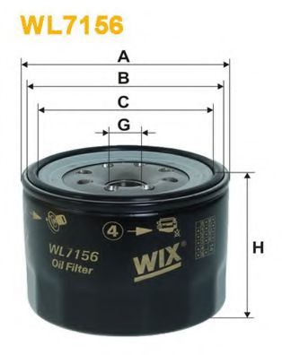 WIX FILTERS WL7156 Масляный фильтр для KIA BESTA (Киа Бэста) WIX FILTERS WL7156 Масляный фильтр для KIA BESTA (Киа Бэста)