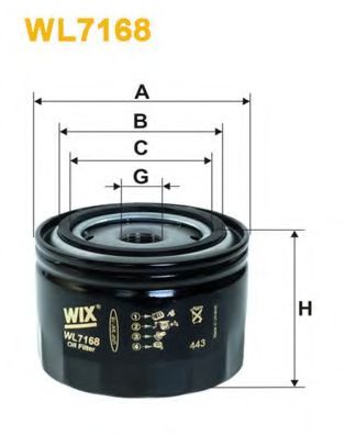 WIX FILTERS WL7168 Масляный фильтр для LADA PRIORA (Лада Приора) WIX FILTERS WL7168 Масляный фильтр для LADA PRIORA (Лада Приора)