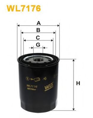 WIX FILTERS WL7176 Масляный фильтр для PEUGEOT BOXER (Пежо Боxэр) WIX FILTERS WL7176 Масляный фильтр для PEUGEOT BOXER (Пежо Боxэр)