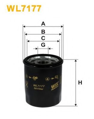 WIX FILTERS WL7177 Масляный фильтр для VOLKSWAGEN TARO (Фольксваген Таро) WIX FILTERS WL7177 Масляный фильтр для VOLKSWAGEN TARO (Фольксваген Таро)