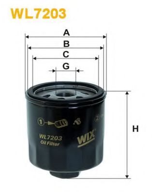 WIX FILTERS WL7203 Масляный фильтр для SEAT AROSA (Сеат Ароса) WIX FILTERS WL7203 Масляный фильтр для SEAT AROSA (Сеат Ароса)