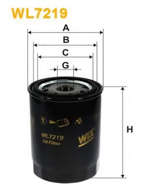WIX FILTERS WL7219 Масляный фильтр для RENAULT CLIO I (Рено Cлио и) WIX FILTERS WL7219 Масляный фильтр для RENAULT CLIO I (Рено Cлио и)
