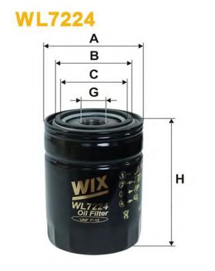 WIX FILTERS WL7224 Масляный фильтр для LAND-ROVER (Ланд-ровер) WIX FILTERS WL7224 Масляный фильтр для LAND-ROVER (Ланд-ровер)
