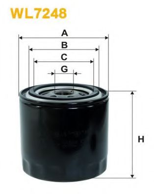 WIX FILTERS WL7248 Масляный фильтр для JEEP (Джип) WIX FILTERS WL7248 Масляный фильтр для JEEP (Джип)