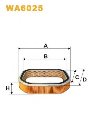 WIX FILTERS WA6025 Воздушный фильтр для HONDA PRELUDE III (Хонда Прэлудэ 3) WIX FILTERS WA6025 Воздушный фильтр для HONDA PRELUDE III (Хонда Прэлудэ 3)