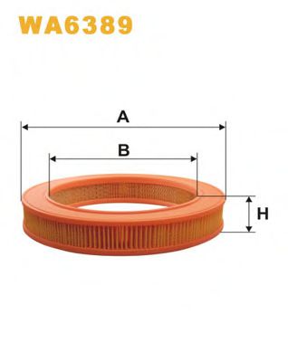 WIX FILTERS WA6389 Воздушный фильтр для AUDI 100 (Ауди 100) WIX FILTERS WA6389 Воздушный фильтр для AUDI 100 (Ауди 100)