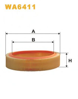 WIX FILTERS WA6411 Воздушный фильтр для RENAULT 19 II (Рено 19 2) WIX FILTERS WA6411 Воздушный фильтр для RENAULT 19 II (Рено 19 2)