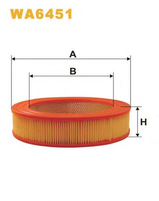 WIX FILTERS WA6451 Воздушный фильтр для MITSUBISHI GALANT I (Митсубиши/митсубиси Галант и) WIX FILTERS WA6451 Воздушный фильтр для MITSUBISHI GALANT I (Митсубиши/митсубиси Галант и)